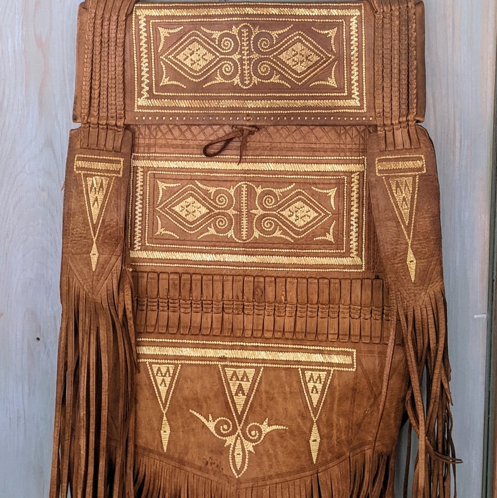 Leather bohemian purse